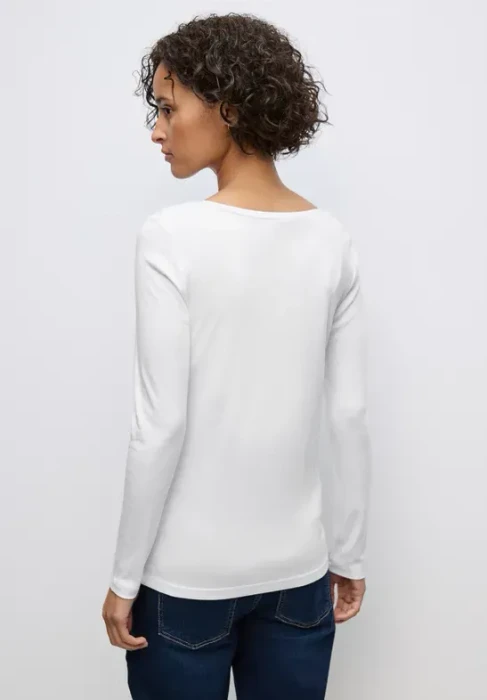 Street One Basic Shirt langarm weiß (Damen)