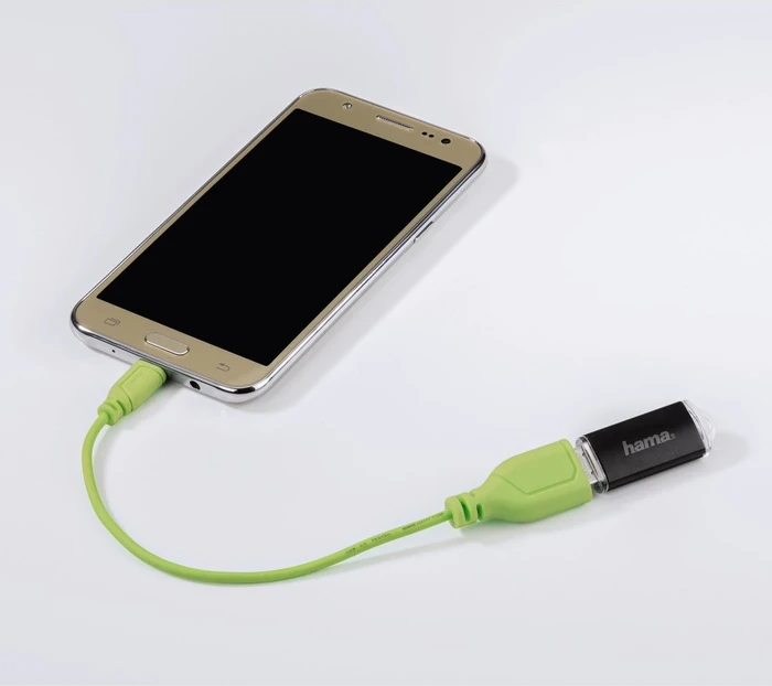 Hama Micro-USB-OTG-Adapterkabel Flexi-Slim, 0.15m, grün