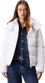 Calvin Klein Matte Short Puffer Jacke bright white (Damen)