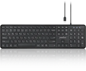 Perixx Periboard-210C-C, schwarz, USB, US (11729)
