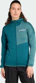 adidas Terrex Xperior Climawarm Light Fleece Hooded Jacke mystery green/preloved teal (Damen)