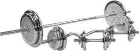 Gorilla Sports Hantelstangen Chrom Sternverschluss Set 108kg