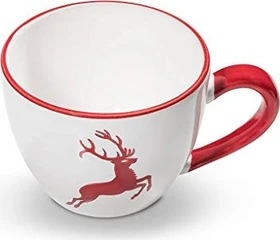 Gmundner Keramik Rubinroter Hirsch Teetasse Maxima 400ml
