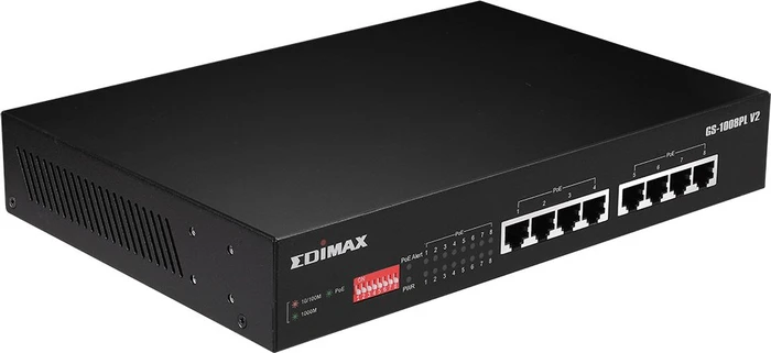 Edimax GS-10 Desktop Gigabit Switch, 8x RJ-45, 70W PoE+