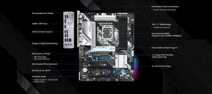 ASRock B760 Pro RS (Intel 1700)