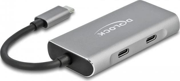 DeLOCK 4-Port USB-Hub, 2x USB-C 3.1, 2x USB-A 3.1, USB-C 3.1 [Stecker]