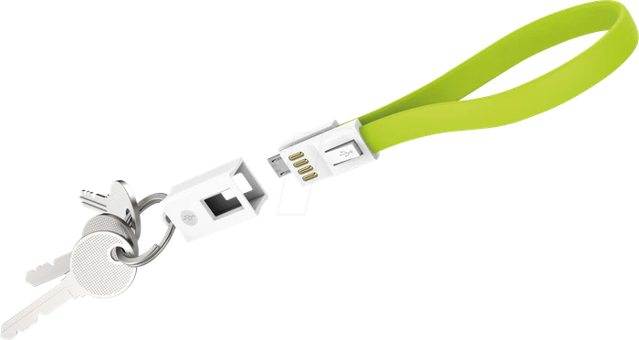 XLayer Key Cable Colour Line USB-A/Micro-USB-B 0.2m grün