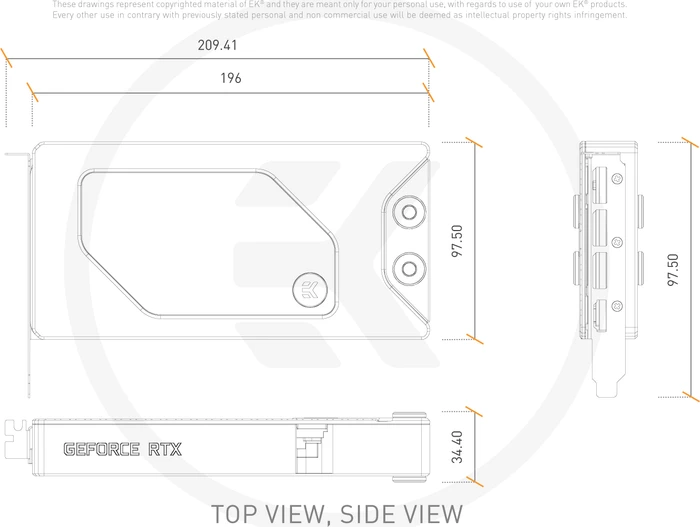 EK Water Blocks Quantum Line EK-Quantum Vector FE RTX 3070 Ti D-RGB, Black Special Edition, Nickel, Acryl