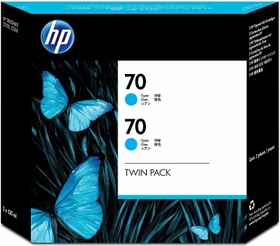 HP Tinte 70 cyan, 2er-Pack