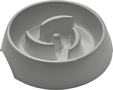 Hunter Atlanta Anti-Schlingnapf, Futternapf für Hunde und Katzen, zur kontrollierten und verlangsamten Futteraufnahme, 550ml, grau