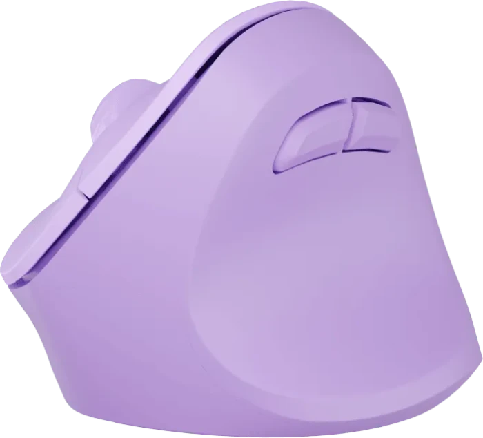 Natec Crake 2 Vertical Wireless Mouse Pure Lavender, USB/Bluetooth