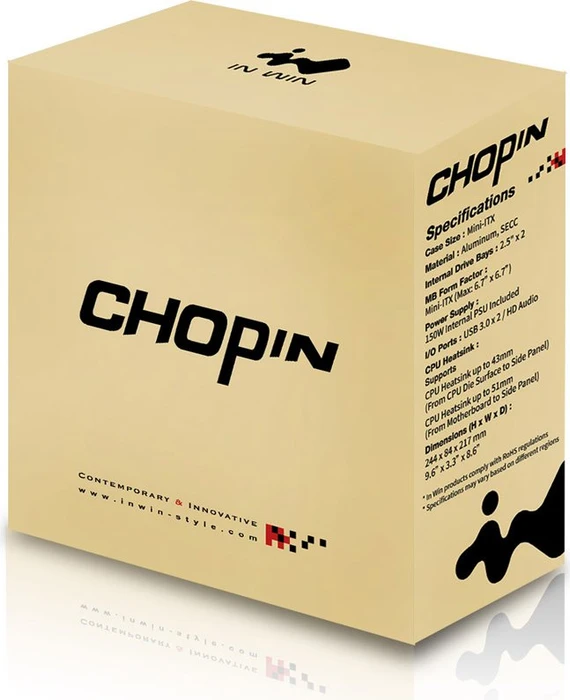 In Win Chopin schwarz, Mini-ITX, 150W