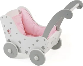 Bayer Chic 2000 Holz Puppenwagen Stars grau