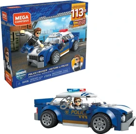 Mattel Mega Construx Wonderbuilders Polizeifahrzeug und Figur