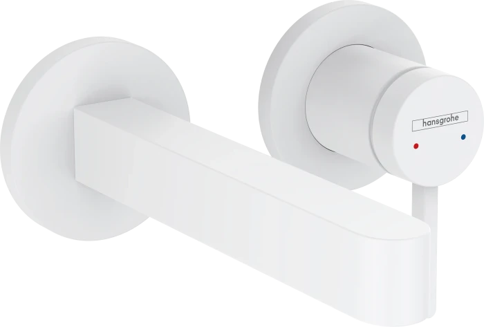 Hansgrohe Finoris Einhebel-Waschtischmischer Unterputz für Wandmontage mit Auslauf 16.8cm mattweiß