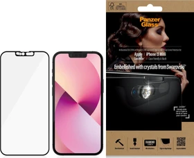 PanzerGlass Edge-to-Edge Case Friendly & CamSlider AntiBacterial Swarovski für Apple iPhone 13 Mini schwarz