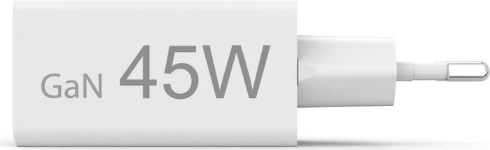 Hama GaN Schnellladegerät, USB-C/USB-A, 1x USB-C + 1x USB-A, 45W, weiß