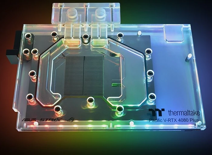 Thermaltake Pacific V-RTX 4080 Plus ASUS ROG TUF GPU Block mit Backplate