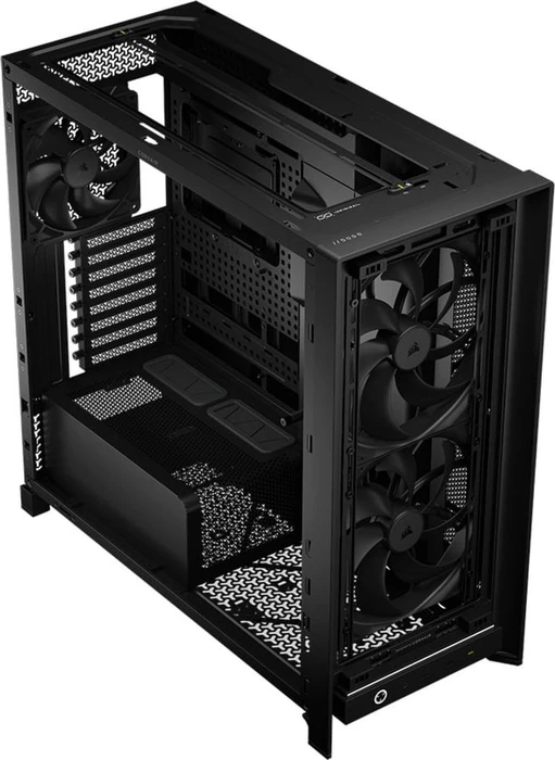 Corsair Frame 5000D RS Wood, schwarz/braun, Glasfenster