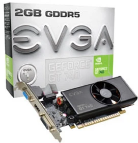 EVGA GeForce GT 740, 2GB GDDR5, VGA, DVI, HDMI