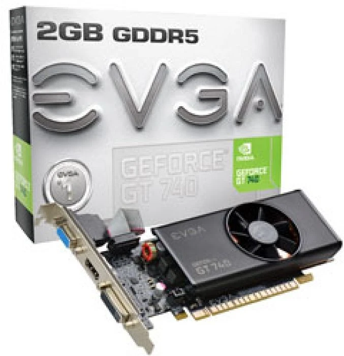 EVGA GeForce GT 740, 2GB GDDR5, VGA, DVI, HDMI