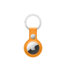 Apple AirTag Schlüsselanhänger aus Leder california poppy