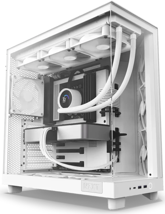 NZXT H6 Flow White, weiß, Glasfenster