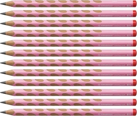 STABILO EASYgraph Pastel Bleistift HB graphit, Pastell Rosa, Rechtshänder, 12er-Pack