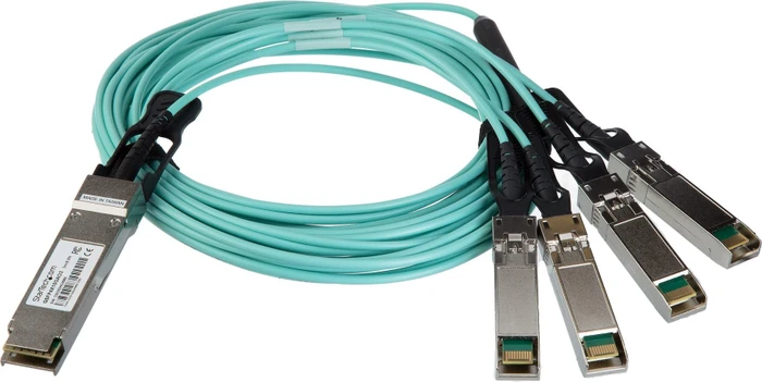 StarTech Nachbau von Cisco QSFP-4X10G-AOC3M Active Optical Cable 40G 3m LAN-DAC Breakout, Lichtwellenleiter-Duplex, 1x QSFP+/4x SFP+