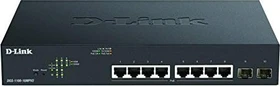 D-Link DGS-1100 Desktop Gigabit Smart Switch, 8x RJ-45, 2x SFP, 130W PoE+ (DGS-1100-10MPV2)