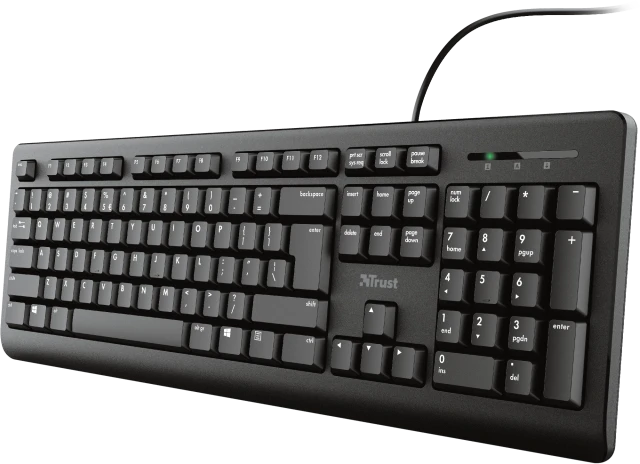 Trust TK-150 Silent Keyboard, schwarz, USB, US
