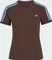 adidas 3-Streifen Slim T-Shirt kurzarm aurora coffee/blue fusion (Damen) Vorschaubild