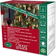 Konstsmide Christbaumkerzen Erweiterungs-Set LED 5x warmweiß, 5 Stück