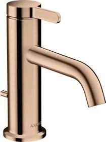 Hansgrohe Axor One Waschbeckenarmatur 70 mit Hebelgriff und Zugstangen-Ablaufgarnitur polished red gold