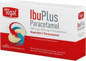 Togal IbuPlus Paracetamol 200 mg/500mg Filmtabletten, 20 Stück