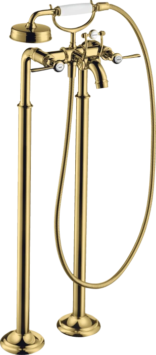 Hansgrohe Axor Montreux 2-Griff Wannenarmatur bodenstehend mit Hebelgriffen polished goldoptik