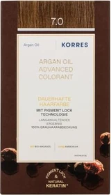 Korres Argan Oil Permanent Hair Colorant Haarfarbe 7.0 mittelblond