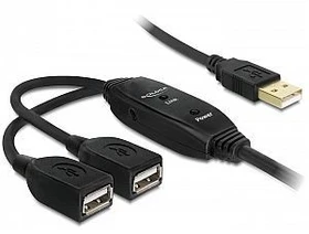 DeLOCK USB 2.0 aktives Verlängerungskabel A/A, 10m + Hub