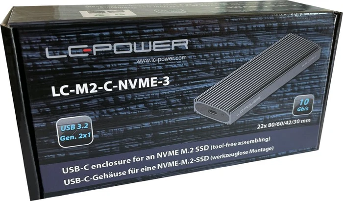 LC-Power LC-M2-C-NVME-3, USB-C 3.1