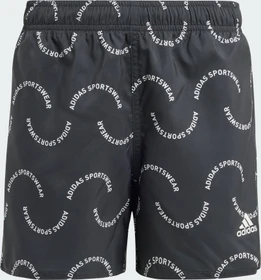 adidas Sportswear Wave Print CLX Badeshorts black/off white (Junior)