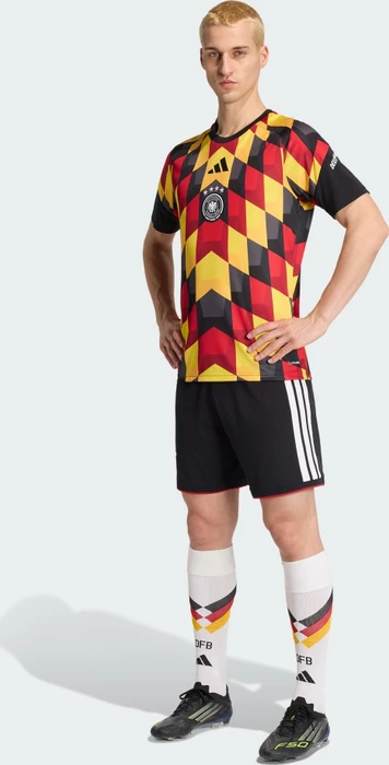 adidas Deutschland Pre-Match 2026 Heimtrikot kurzarm black/team yellow (Herren)