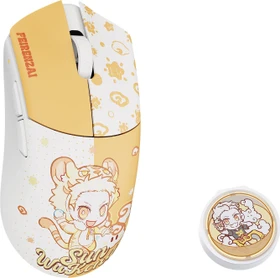 WLMouse x FEIRENZAI Beast G Max 8K Wireless Gaming Mouse, Motiv gelb/weiß, USB (BG-L-FRZ-SWK-YELLOW)