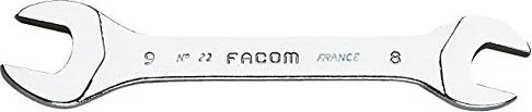 Facom 22 Doppelmaulschlüssel Mikromechanik, 8/9x90mm