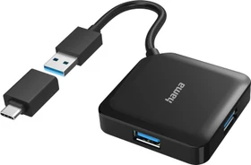 Hama USB-Hub, 4x USB-A 3.0, USB-A/USB-C 3.0 [Stecker] (00200116)