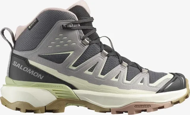 Salomon X Ultra 360 Edge Mid GTX nine iron/gull/lime cream (Damen)