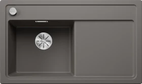 Blanco Zenar 45 S InFino Becken links mit Ablauffernbedienung vulkangrau