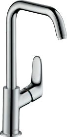 Hansgrohe Focus Einhebel-Waschtischmischer 240 mit Schwenkauslauf und Zugstangen-Ablaufgarnitur