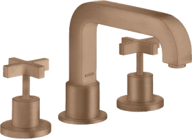 Hansgrohe Axor Citterio 3-Loch Wannenrandarmatur mit Kreuzgriffen brushed red gold