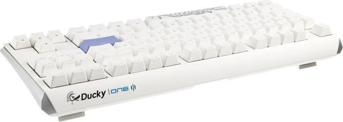 Ducky One 3 TKL PBT, LEDs RGB, Pure White, MX SPEED RGB Silver, USB, US