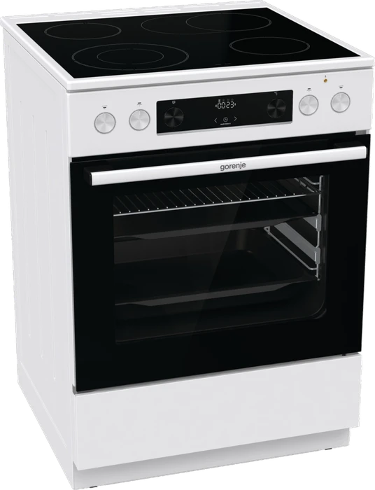 Gorenje GECS6C70WPA Elektroherd mit Glaskeramik-Kochfeld